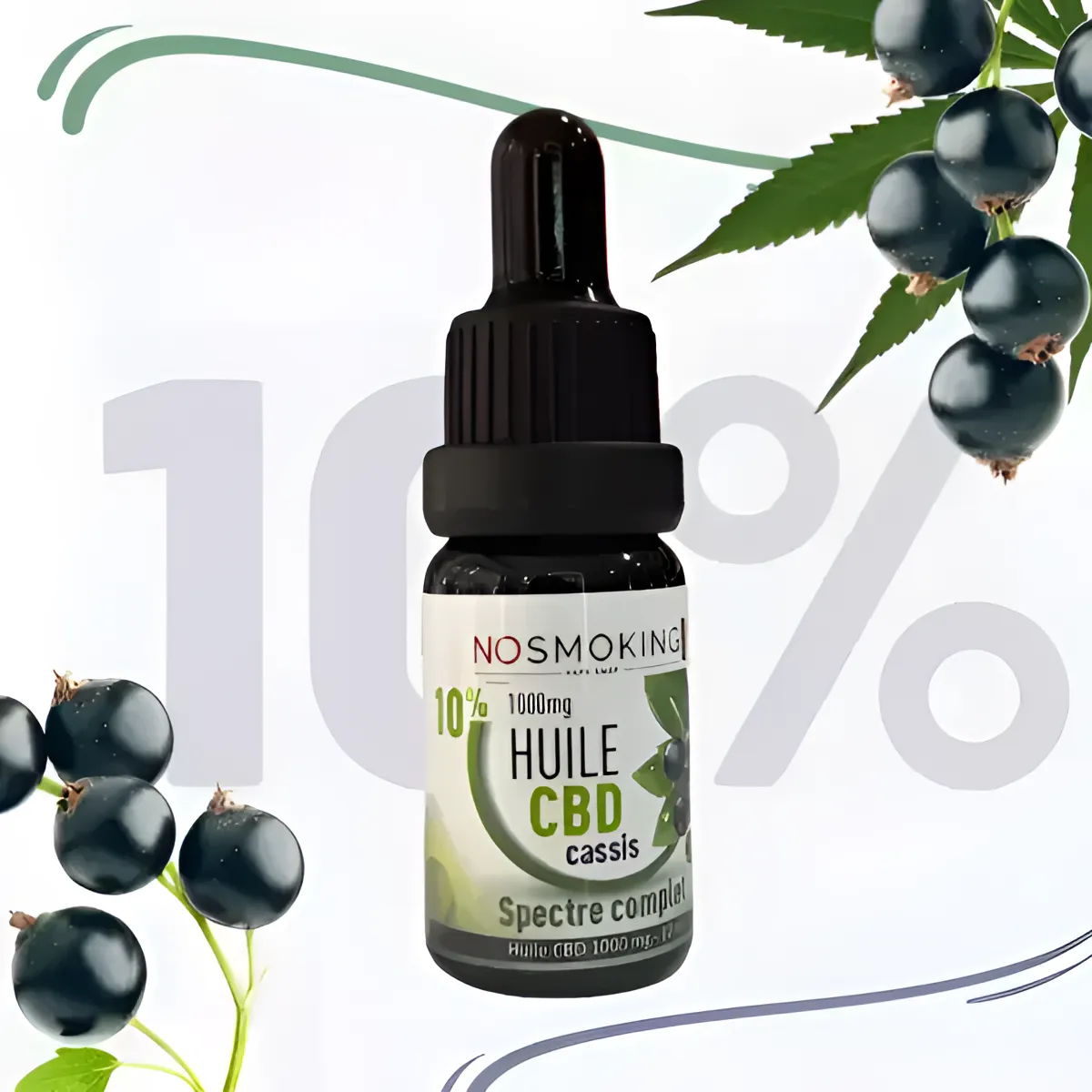 Huile cbd cassis 10% spectre complet 1000mg