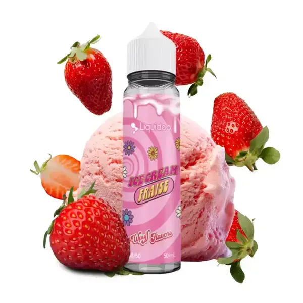 Ice cream Fraise LIQUIDEO eliquide fraise eliquide gourmand